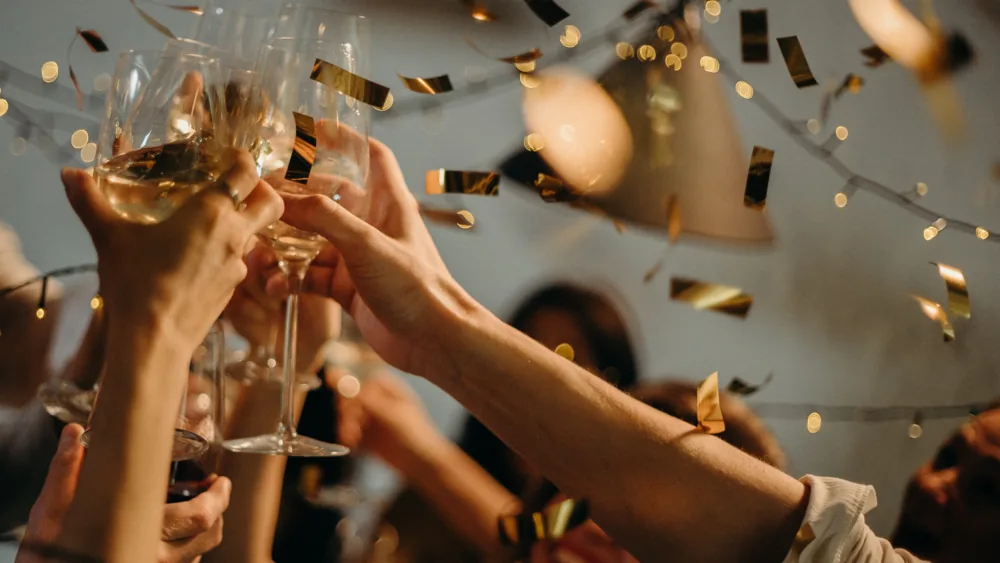 Brindis y celebración en Calbenta